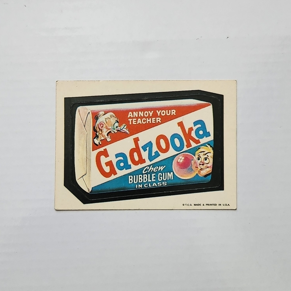 🍬Rare Vintage 1973 Wacky Packages Sticker - "Gadzooka" Trading Card Collectible